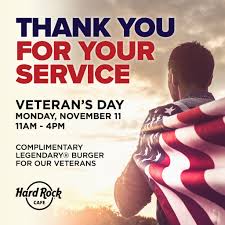 In honor of #VeteransDay Hard Rock Cafe ...